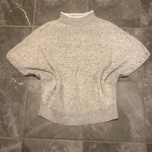 Lou & Grey Oversized Gray/White Sweater with Pockets Size XS/S
